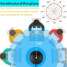 Microphone USB de Conférence, USB Micro pour Ordinateur, Microphone à Condensateur Omnidirectionnel à 360° pour PC Portable avec