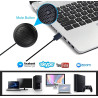 Microphone USB de Conférence, USB Micro pour Ordinateur, Microphone à Condensateur Omnidirectionnel à 360° pour PC Portable avec
