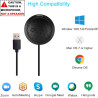 Microphone USB de Conférence, USB Micro pour Ordinateur, Microphone à Condensateur Omnidirectionnel à 360° pour PC Portable avec