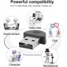 Yosoo Health Gear Mini Microphone USB 2.0, Adaptateur de Micro Audio D'enregistrement de Microphone de Parole de Mini Studio USB