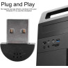Yosoo Health Gear Mini Microphone USB 2.0, Adaptateur de Micro Audio D'enregistrement de Microphone de Parole de Mini Studio USB