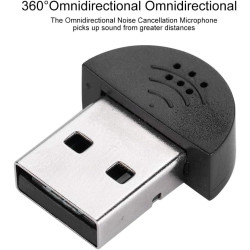 Yosoo Health Gear Mini Microphone USB 2.0, Adaptateur de Micro Audio D'enregistrement de Microphone de Parole de Mini Studio USB