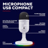 Trust Gaming GXTW 236 Yami Micro Blanc à Condensateur, Microphone USB pour Le Streaming, Twitch, Youtube, Podcast, Jeux PS5, PS4