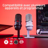 HyperX SoloCast – Microphone de jeu USB à condensateur, pour PC, PS4 et Mac, Désactivation du micro par pression, Diagramme pola