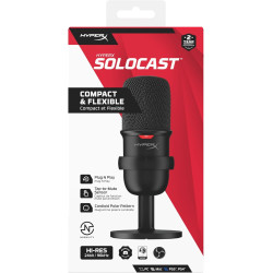 HyperX SoloCast – Microphone de jeu USB à condensateur, pour PC, PS4 et Mac, Désactivation du micro par pression, Diagramme pola