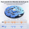 AIRHUG Microphone USB sans haut-parleur, microphone d'ordinateur de bureau, bouton muet avec indicateur LED, réduction du bruit 