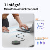 AIRHUG Microphone USB sans haut-parleur, microphone d'ordinateur de bureau, bouton muet avec indicateur LED, réduction du bruit 
