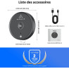 AIRHUG Microphone USB sans haut-parleur, microphone d'ordinateur de bureau, bouton muet avec indicateur LED, réduction du bruit 