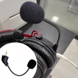 Microphone de Rechange 3,5 mm Boom for Hyperx Cloud 2, Micro Gaming Antibruit Compatible avec Casques for HyperX Cloud Alpha, Cl