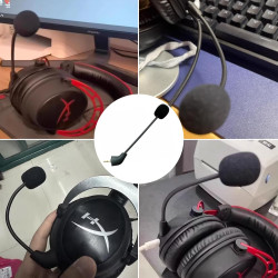 Microphone de Rechange 3,5 mm Boom for Hyperx Cloud 2, Micro Gaming Antibruit Compatible avec Casques for HyperX Cloud Alpha, Cl