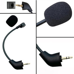 Microphone de Rechange 3,5 mm Boom for Hyperx Cloud 2, Micro Gaming Antibruit Compatible avec Casques for HyperX Cloud Alpha, Cl