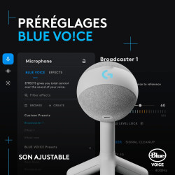 Logitech G Yeti Orb Microphone Gaming RVB à condensateur avec LIGHTSYNC, USB prêt à l’Emploi pour Streaming, cardioïde, pour PC/