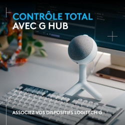 Logitech G Yeti Orb Microphone Gaming RVB à condensateur avec LIGHTSYNC, USB prêt à l’Emploi pour Streaming, cardioïde, pour PC/