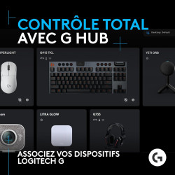 Logitech G Yeti Orb Microphone Gaming RVB à condensateur avec LIGHTSYNC, USB prêt à l’Emploi pour Streaming, cardioïde, pour PC/