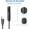 HOTUT Microphone USB pour ordinateur, microphone USB de conférence, microphone à condensateur en métal, microphone PC, omnidirec
