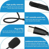 HOTUT Microphone USB pour ordinateur, microphone USB de conférence, microphone à condensateur en métal, microphone PC, omnidirec
