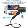 HOTUT Microphone USB pour ordinateur, microphone USB de conférence, microphone à condensateur en métal, microphone PC, omnidirec