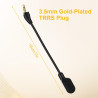 HOTUT Micro de Remplacement Détachable 3.5mm avec Réduction de Bruit, Micro Externe Gaming avec Indicateur LED Muet(Noir)