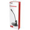 Trust Primo Microphone de Bureau, Prise AUX 3,5 mm, Micro avec Angle Réglable, Câble de 1.8m Adaptateur, Design Compact pour PC,