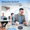 Haut-parleur de conférence bleutooth, micro 360° avec 3 micros ai réduction du bruit, autonomie 12h, usb-c & bleutooth, speakerp