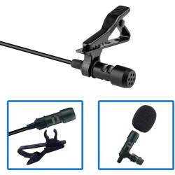 Microphone USB, 2m USB Lavalier Microphone Plug & Play Omnidirectionnel Lapel Shirt Collar Clip on Mic pour PC, Computer, Mac, L