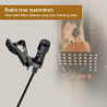 Microphone USB, 2m USB Lavalier Microphone Plug & Play Omnidirectionnel Lapel Shirt Collar Clip on Mic pour PC, Computer, Mac, L