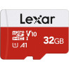 Lexar Carte Micro SD 32 Go, Carte Mémoire Micro SD+ Adaptateur, Microsdxc Carte TF jusqu'à 100 Mo/s, A1, U1, C10, V10, Full HD e