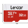 Lexar Carte Micro SD 32 Go, Carte Mémoire Micro SD+ Adaptateur, Microsdxc Carte TF jusqu'à 100 Mo/s, A1, U1, C10, V10, Full HD e