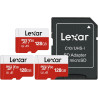 Lexar Carte Micro SD 128 Go Lot de 3 Cartes, Carte Mémoire Micro SD+ Adaptateur, Microsdxc Carte TF jusqu'à 100 Mo/s, A1, U3, C1