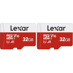 Lexar Carte Micro SD 32 Go, Carte Mémoire Micro SD+ Adaptateur, Microsdxc Carte TF jusqu'à 100 Mo/s, A1, U1, C10, V10, Full HD e
