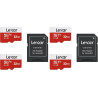 Lexar Carte Micro SD 32 Go Lot de 4 Cartes, Carte Mémoire Micro SD+ Adaptateur, Microsdxc Carte TF jusqu'à 100 Mo/s, A1, U1, C10