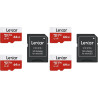 Lexar Carte Micro SD 64 Go Lot de 4 Cartes, Carte Mémoire Micro SD+ Adaptateur, Microsdxc Carte TF jusqu'à 100 Mo/s, A1, U3, C10
