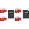 Lexar Carte Micro SD 128 Go Lot de 4 Cartes, Carte Mémoire Micro SD+ Adaptateur, Microsdxc Carte TF jusqu'à 100 Mo/s, A1, U3, C1