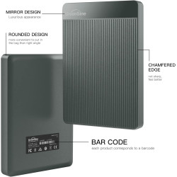 UnionSine Disque Dur Externe Portable 500Go Ultra-Mince 2.5" USB 3.0, SATA, Stockage HDD pour PC, Mac, Ordinateur de Bureau, Ord