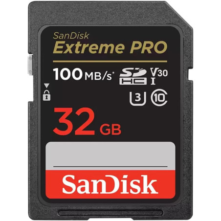 SanDisk 32 Go Extreme PRO carte SDHC + RescuePRO Deluxe, jusqu'à 100 Mo/s, UHS-I, Classe 10, U3, V30