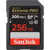 SanDisk Extreme PRO Carte SDXC 256 Go (Carte SD V30, Vitesse de Transfert jusqu'à 200 Mo/s, UHS-I, 4K UHD Videos, RescuePRO Delu