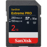 SanDisk 2 to Carte SDXC Extreme Pro, Carte SD V30, UHS-I, (4K UHD Videos, Vitesse de Lecture jusqu'à 250 Mo/s, RescuePRO Deluxe,