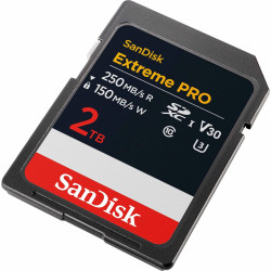 SanDisk 2 to Carte SDXC Extreme Pro, Carte SD V30, UHS-I, (4K UHD Videos, Vitesse de Lecture jusqu'à 250 Mo/s, RescuePRO Deluxe,