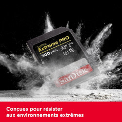 SanDisk 256 Go Extreme Pro, Carte SDXC jusqu'à 300 Mo/s UHS-II Class 10 U3 V90