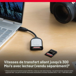 SanDisk Extreme PRO 512 Go Carte SDXC, Carte SD V90, UHS-II, 8K, 4K, Full HD Video, Vitesse de Lecture jusqu'à 300 Mo/s, l'épreu