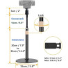 Support de téléphone pour webcam Logitech C922, C930e, C920S, C920 Type d'extension flexible en col de cygne