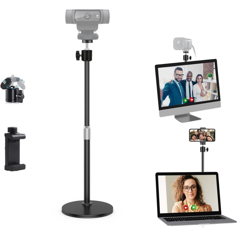 Support pour Webcam de Bureau, Support de Table Pliable pour la Logitech Brio C920 C922 C930 C925 C615 Streamcam webcams, Compat