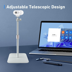 Support magnétique pour Webcam Logitech Brio 100 300 500, C270, C310, StreamCam, MX Brio 4K, C920, C922, C930, C925, C615 Blanc