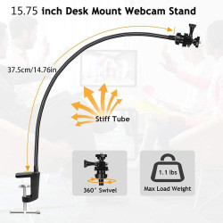 Support de caméra avec pince de bureau améliorée flexible col de cygne pour webcam Brio 4K C925e C922x C922 C930e C930 C920