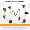 Support de webcam amélioré avec pince flexible col de cygne pour webcam C925e C922x C922 C930e C930