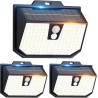 Lampe Solaire Exterieur, 3 Modes Lumière Solaire Extérieure Detecteur de Mouvement, Éclairage Extérieur LED Solaire IP65 Etanche