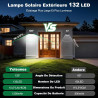 Lampe Solaire Exterieur, 3 Modes Lumière Solaire Extérieure Detecteur de Mouvement, Éclairage Extérieur LED Solaire IP65 Etanche