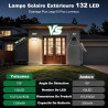 Lampe Solaire Exterieur, 3 Modes Lumière Solaire Extérieure Detecteur de Mouvement, Éclairage Extérieur LED Solaire IP65 Etanche