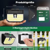 Lampe Solaire Exterieur, 3 Modes Lumière Solaire Extérieure Detecteur de Mouvement, Éclairage Extérieur LED Solaire IP65 Etanche