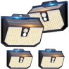 Lampe Solaire Exterieur, 3 Modes Lumière Solaire Extérieure Detecteur de Mouvement, Éclairage Extérieur LED Solaire IP65 Etanche